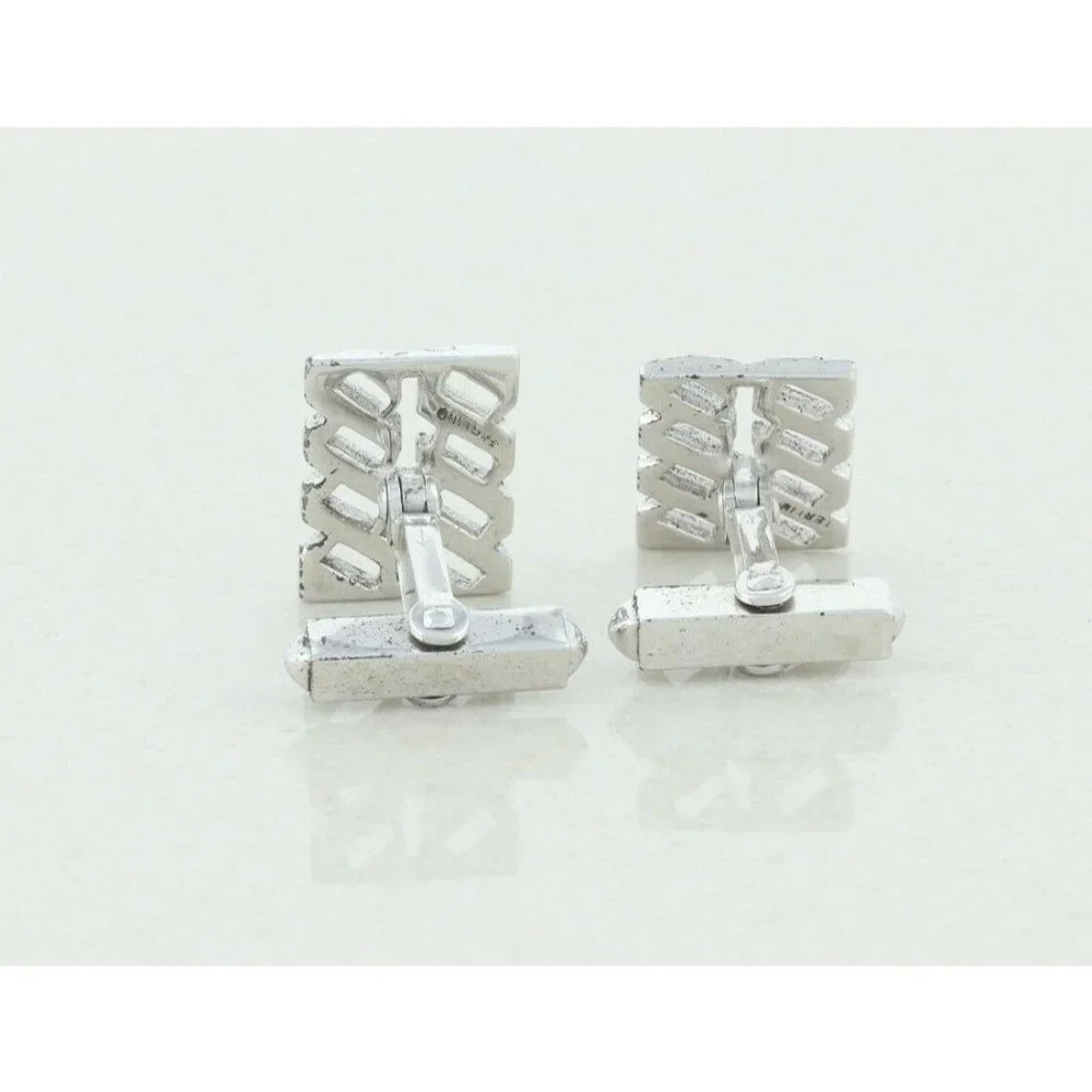 Men's Sterling Silver Marcasite Cufflinks